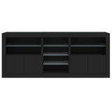 Sideboard with LED Lights Black 181.5x37x67 cm 3209038
