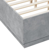 Bed Frame without Mattress Concrete Grey 135x190 cm Double 3209740