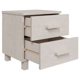 Bedside Cabinets HAMAR 2 pcs White 40x35x44.5 cm Solid Wood 340409