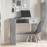 Desk Concrete Grey 80x40x75 cm Engineered Wood 860475