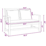 Garden Bench Natural 110 x 64 x 76.5 cm Solid teak wood 42006404