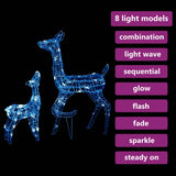 Reindeer Family Blue Acrylic Small Decorative Inlays 329791