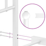 Metal Bed Frame without Mattress with Footboard White 183x213cm 374411