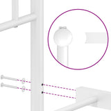 Metal Bed Frame without Mattress with Footboard White 183x213cm 374411