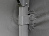 3m Cantilever Parasol w/ Solar Lights Power Bank Base 360&deg Spin Dark Grey T3398P314104