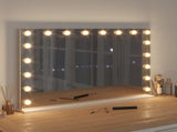 LED Vanity Mirror White 80 x 10 x 52.5 cm Glass and Steel 42020528