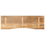 ZNTS Desk Top with Curve 160x50x2.5 cm Solid Wood Rough Mango 370198