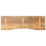 Desk Top with Curve 160x50x2.5 cm Solid Wood Rough Mango 370198