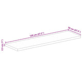 Table Top 120x70x2.5 cm Rectangular Solid Wood Acacia 370937