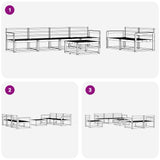 Outdoor Sofa Set 7 pcs Natural Solid Acacia Wood 3367217