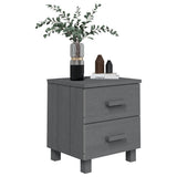 Bedside Cabinets HAMAR 2 pcs Dark Grey 40x35x44.5 cm Solid Wood 340410