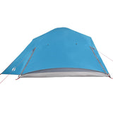 ZNTS Camping Tent Dome 4-Person Blue Waterproof 94720