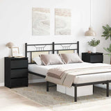 Bedside Cabinet with Drawer 2 pcs Black Oak 40 x 35 x 62.5 cm 862614