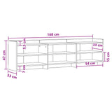 TV Cabinet 168 x 33 x 47 cm Smoked Oak Engineered Wood 8011239