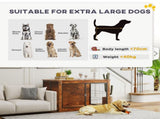 46.46'' Dog Crate Furniture with Openable Top, Two Lockable Doors, for Extra Large Dogs, Rustic T3398P425265