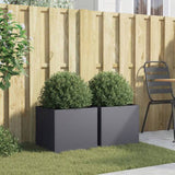 Planters 2 pcs Anthracite 42x40x39 cm Steel 841552