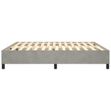 Box Spring Bed Frame Light Grey Super King Velvet 3121226