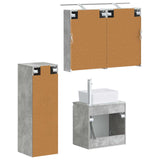 Bathroom Furniture Set 4 pcs Concrete Grey 3407434
