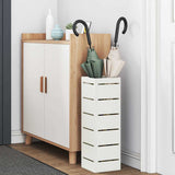 Umbrella Stand with Storage White 15.5 x 15.5 x 49 cm Steel 868517