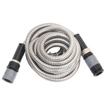Garden Hose with Spray Nozzle Silver 0.6" 22.5 m Stainless Steel 154512