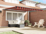 Retractable Awning Orange and brown 300 x 250 cm 3329941