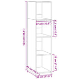 Highboard Black 30x41x124 cm Engineered Wood 846377