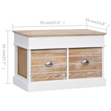 Hall Bench 70x35x45 cm Paulownia Wood 284079