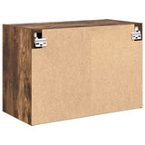 Garage Wall Cabinets 2 pcs Smoked Oak Engineered Wood 860652