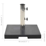 ZNTS Parasol Base Granite 20 kg Square Black 45066