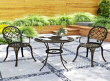 Three-Piece Elegant Aluminium Garden Set - Bronze Tone T3398P323815