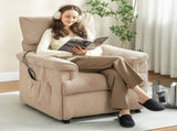 Corduroy Electric Massage Recliner - Brown T3398P422779