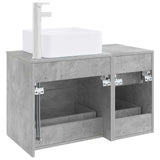 Bathroom Furniture Set 2 pcs Concrete Grey Engineered Wood 3403979