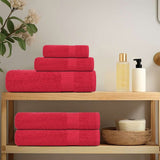ZNTS Sauna Towels 4 pcs Red 80x200 cm 360 gsm 100% Cotton 136936