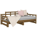 Pull-out Day Bed without Mattress Honey Brown 2x cm 820355