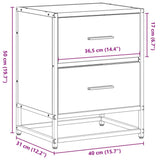 Bedside Cabinet Sonoma Oak 40x31x50 cm Engineered Wood 848676