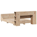 ZNTS Bed Frame without Mattress 150x200 cm King Size Solid Wood Pine 3323647