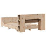 ZNTS Bed Frame without Mattress 150x200 cm King Size Solid Wood Pine 3323647