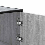 Highboard Grey Sonoma 35.5x35x106.5 cm Engineered Wood and Metal 849067