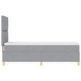 Box Spring Bed with Headboard Light grey 80 x 200 cm Fabric 3339651