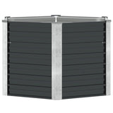 Garden Raised Bed Anthracite 129x129x77 cm Galvanised Steel 45734