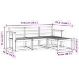 Outdoor Sofa Set 4 pcs White 193.5 x 122.5 x 73 cm 3387458