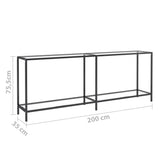Console Table Transparent 200x35x75.5 cm Tempered Glass 331706