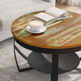 Coffee Table 68x43 cm Solid Reclaimed Wood 320796