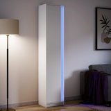 Highboard with LED White 41.5x32.5x200 cm Engineered Wood 3307898