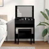 Dressing Table and Stool Black 60x40x113.5 cm 848214