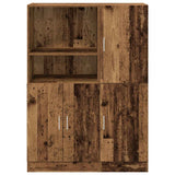 2 Piece Kitchen Cabinet Set Old Wood Engineered Wood 3324149