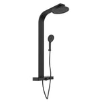 ZNTS SCHÜTTE Overhead Shower Set with Thermostatic Tray SAMOA RAIN Matte Black 446561