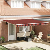 Retractable Awning Manual Orange and brown 450 x 300 cm 3330875