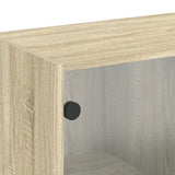 Wall Cabinet with Glass Doors Sonoma Oak 68x37x68.5 cm 836492
