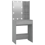 LED Dressing Table with Cabinet Grey Sonoma Engineered Wood 3120186